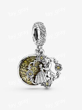Pandora Disney Beauty and the Beast Dancing Dangle Charm